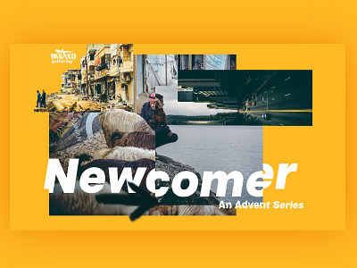Newcomer Advent Series Design advent collage orange sans serif
