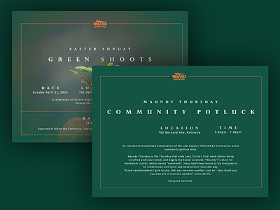 Green Shoots Easter Campaign Design - Printed Invite easter green invite potluck