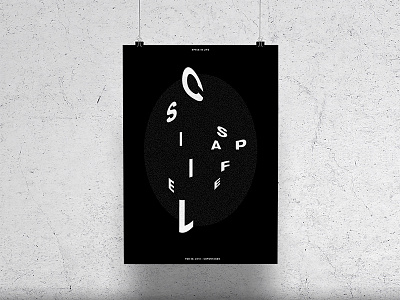 Space Is Life art black clean design minimal poster