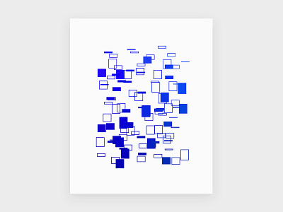 Hip To Be Square art blue generative art minimal