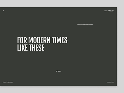 Personal site – Exploration design minimal portfolio typography website