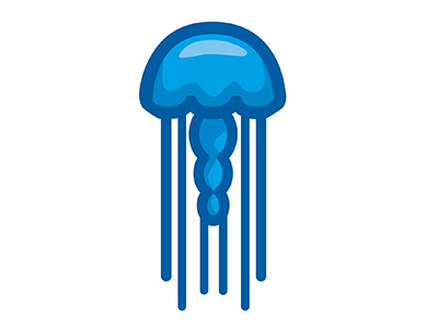 J is for Jellyfish alphabet animals blue challenge illustration jellyfish linework sea underwater