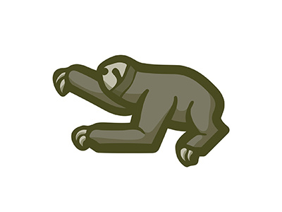 S is for Sloth alphabet animals challenge flash illustration linework sloths slow slowpoke