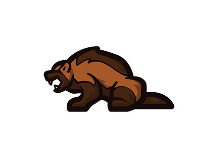 W is for Wolverine alphabet animals challenge illustration linework skunk bear wolverine