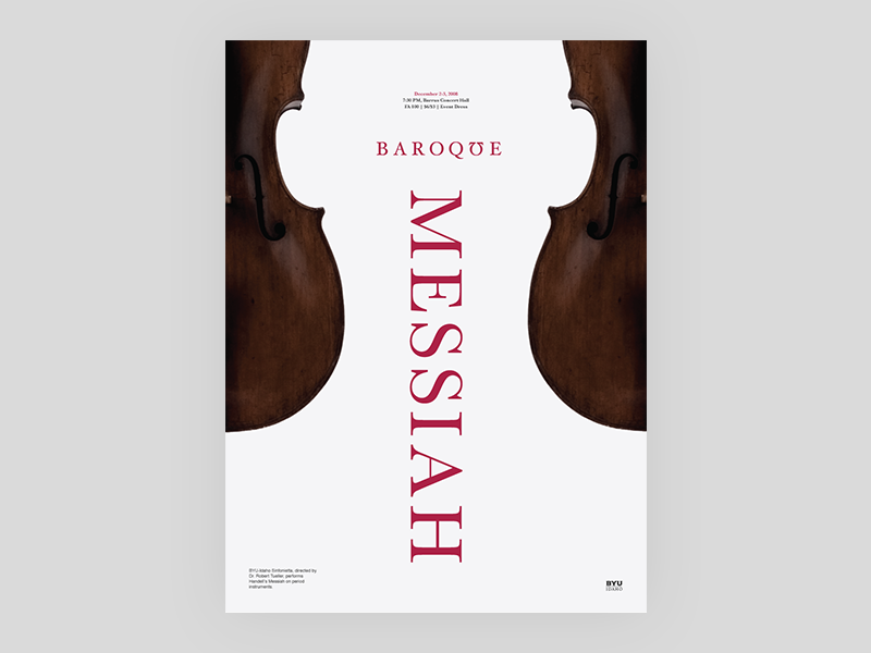 Baroque Messiah christmas poster