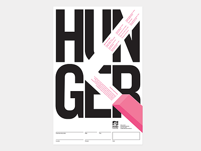 Erase Hunger Poster eraser poster typographic