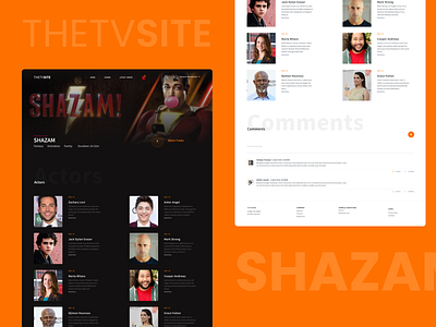 The TV Site cinema clean design figma interface design landing page movie ui ux