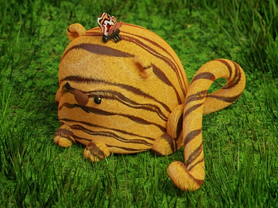 Calm Tiger 3d animal blender blender3d illustration tiger