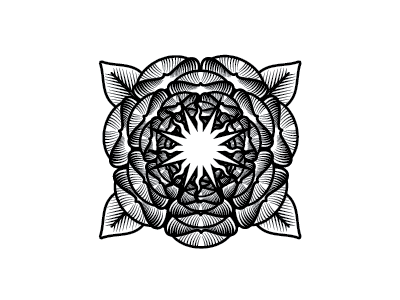 Rose flower logo vector