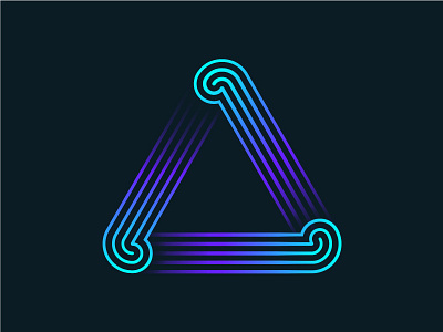 Δ (delta) delta generative logo neon