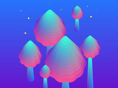 Mushrooms.1 generative neon