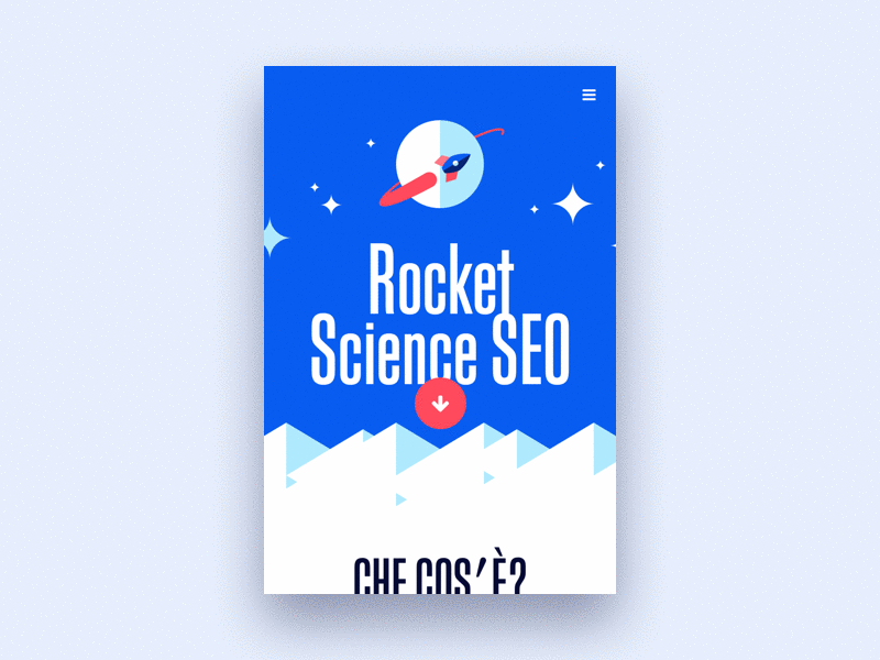 Rocket Science Seo - WIP flat infographic landing mobile moon rocket science seo space spaceship