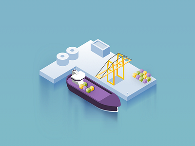 Analytics Project Management cargo container crane harbor port sea ship