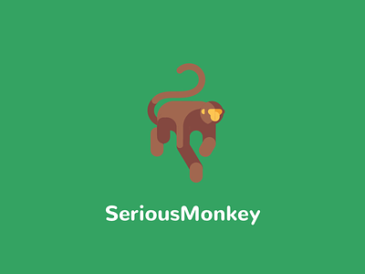 Serious Monkey ape banana jungle monkey