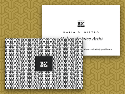 Business Card business card geometric isometric logo pattern tatoo