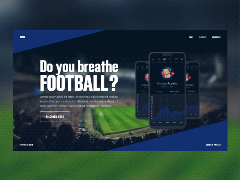 AM Landing Page football landing page soccer soccer app