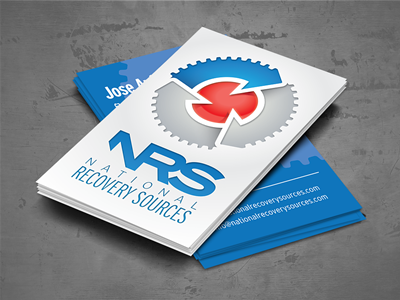 NRS Business Card blade brand business card identity metal recovery