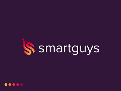 Smart Guys fire geometric isometric logo prometheus