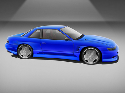Nissan Silvia S13 automotive car design cars illustration jdm nissan photoshop poster racing s13 silvia vector