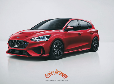 Ford Focus RS automotive car design cars concept design focus ford photoshop poster