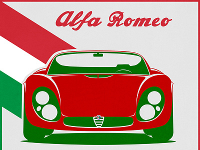 Alfa-Romeo 33 Stradale Poster alfaromeo cars design italy photoshop poster racing stradale vintage