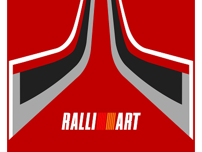 Ralliart automotive cars illustration mitsubishi photoshop poster racing ralliart rally vector