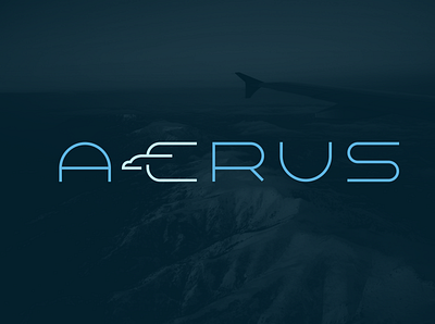 Aerus - Airline Company logo airline app blue branding company design graphic design icon illustration illustrator logo type typography ui ux vector
