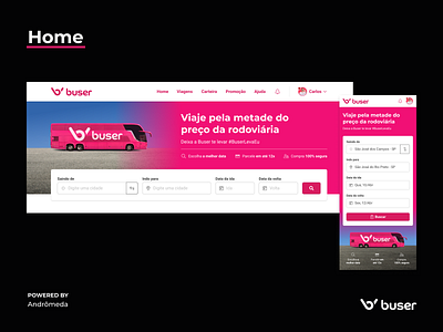 Home bus buser design home homepage search travel trip ui ux