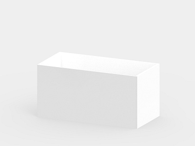 White box accessories box design minimal object pot product simple white