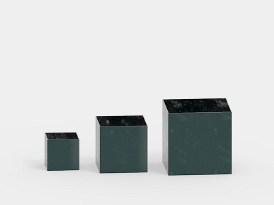 Green boxes accessories boxes design green industrial metal minimal object product simple