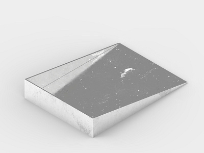 Silver tray box box design minimalism object paper product silver simple tray