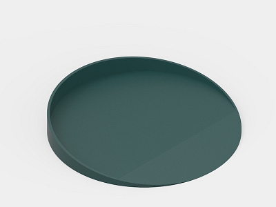Green tray accessories circle design green metal minimalism product simple tray wood