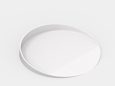 White circle tray accessories circle design kitchen mat metal minimalism object product tray white wood