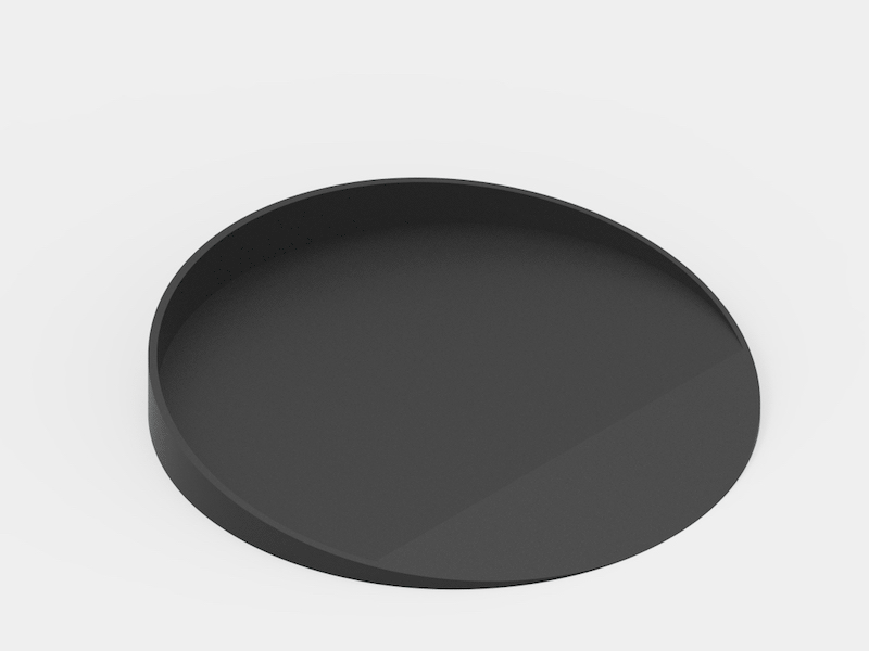 Tray circle accessories black circle design kitchen metal object paint product tray wood