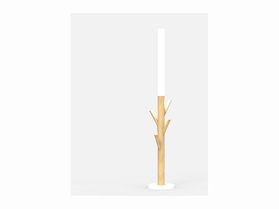 Sapling Lamp Wood 3d accessories design furniture hanger industrial design lamp product design render sustainability wood