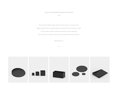 Black Accessories Design Collection 3d accessories black design industrialdesign minimalism object product design render simplicity