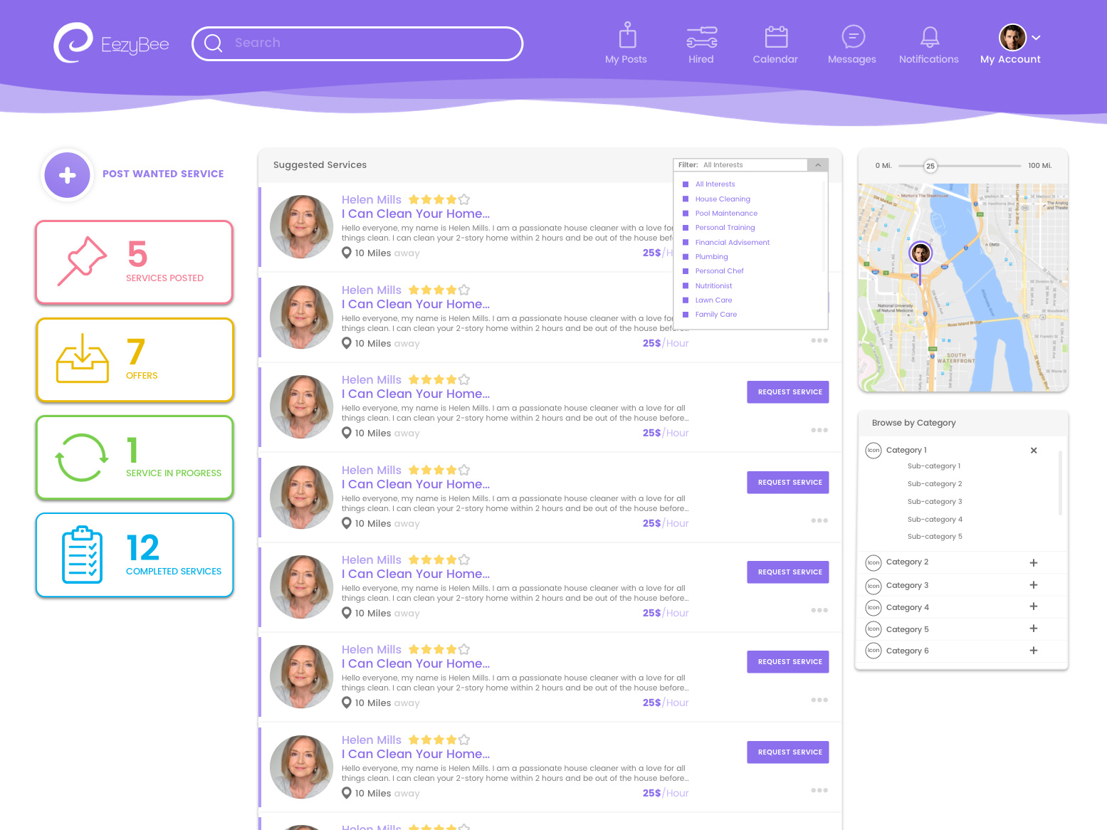 Dashboard Job Seeker & Provider by Hrishabh singh on Dribbble