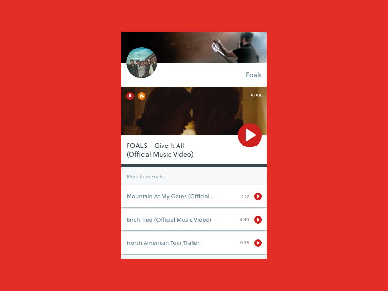 YouTube Subscription Card concept video sketch ux ui social media youtube