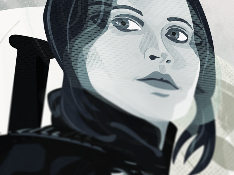 Rogue One Poster Detail movie poster illustration star wars rogue one