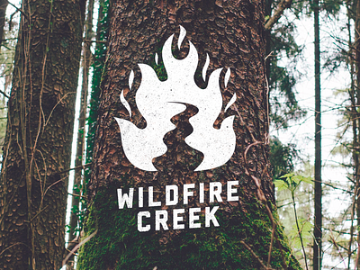 Wildfire Creek - Alternative branding creek fire logo river wildfire