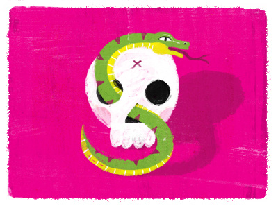 S 36 days of type s skull snake typography