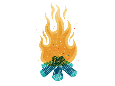 Fire editorial fire spot illustration