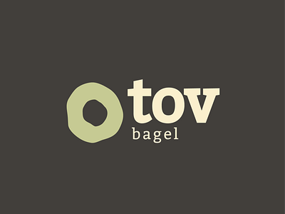 Tov Bagel Logo bagel bagel shop food logo logo design small business