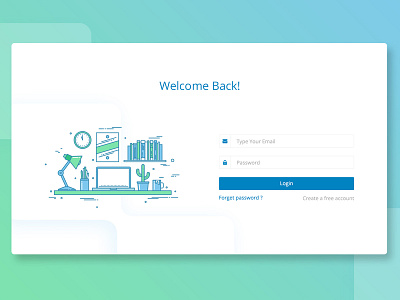 Login Page clean app design uidesign uxdesign