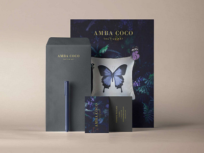 AMBA COCO - Luxury Brand Stationary & Marketing Materials brand business cards envelope design flyers graphic design marketing materials stationary