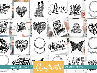 Download Wedding Svg Cut File Bundle By Sarah Evans On Dribbble