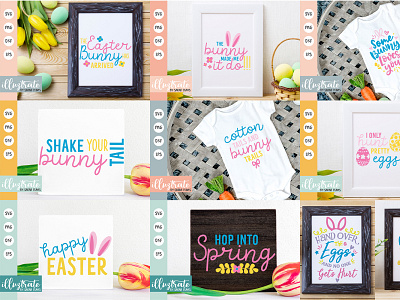 Easter SVG Cut File Bundle easter iron on easter iron on easter quotes svg easter sign svg easter signs lettering svg graphics