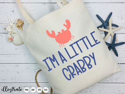 Beach Life SVG Cut File, Crab SVG Cut File