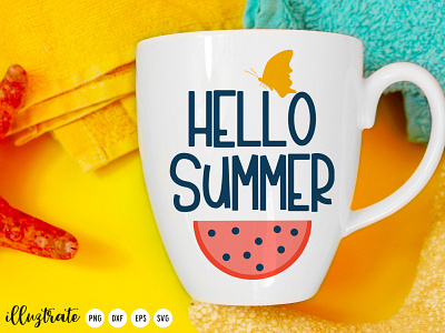 Hello Summer SVG Cut File, Summer SVG