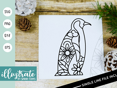 Download Christmas Penguin Svg Cut File By Sarah Evans On Dribbble